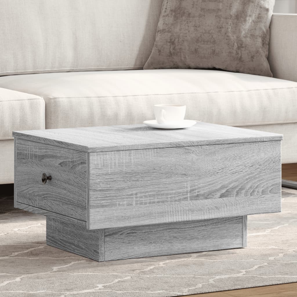 Salontafel 60x45x31 cm bewerkt hout grijs sonoma eikenkleurig is nu te koop bij PeponiXL, paradijselijk wonen!