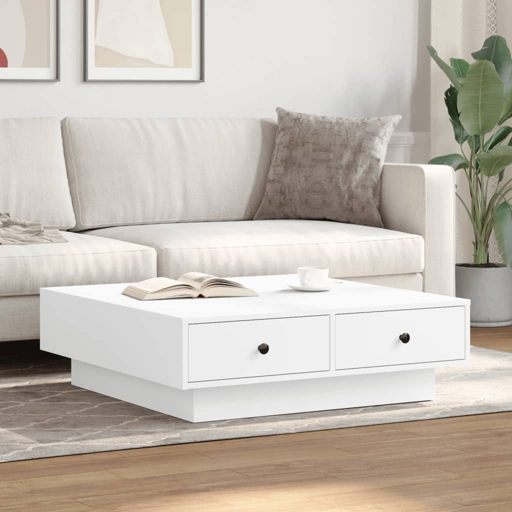 Salontafel 90x90x28 cm spaanplaat wit is nu te koop bij PeponiXL, paradijselijk wonen!
