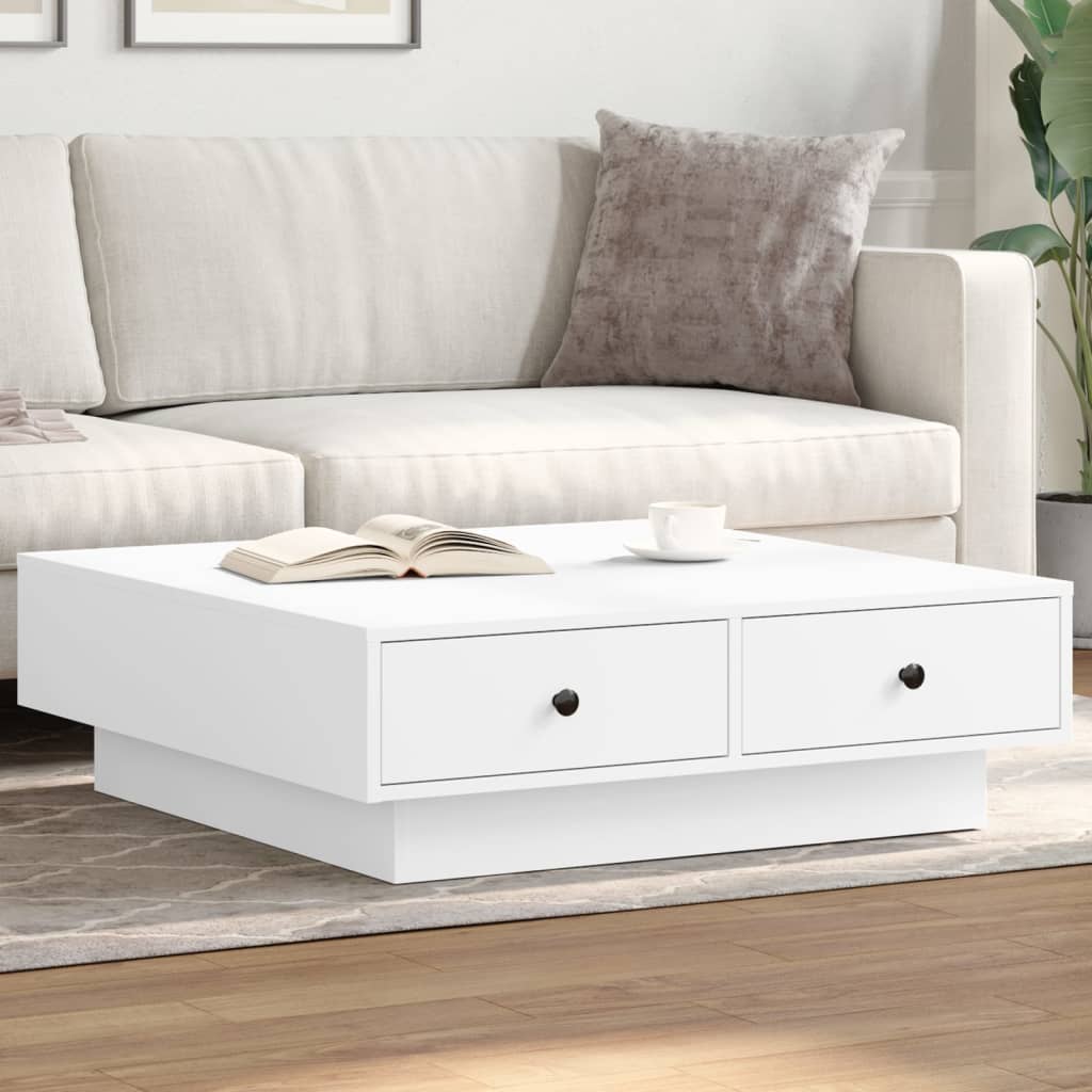 Salontafel 90x90x28 cm spaanplaat wit is nu te koop bij PeponiXL, paradijselijk wonen!