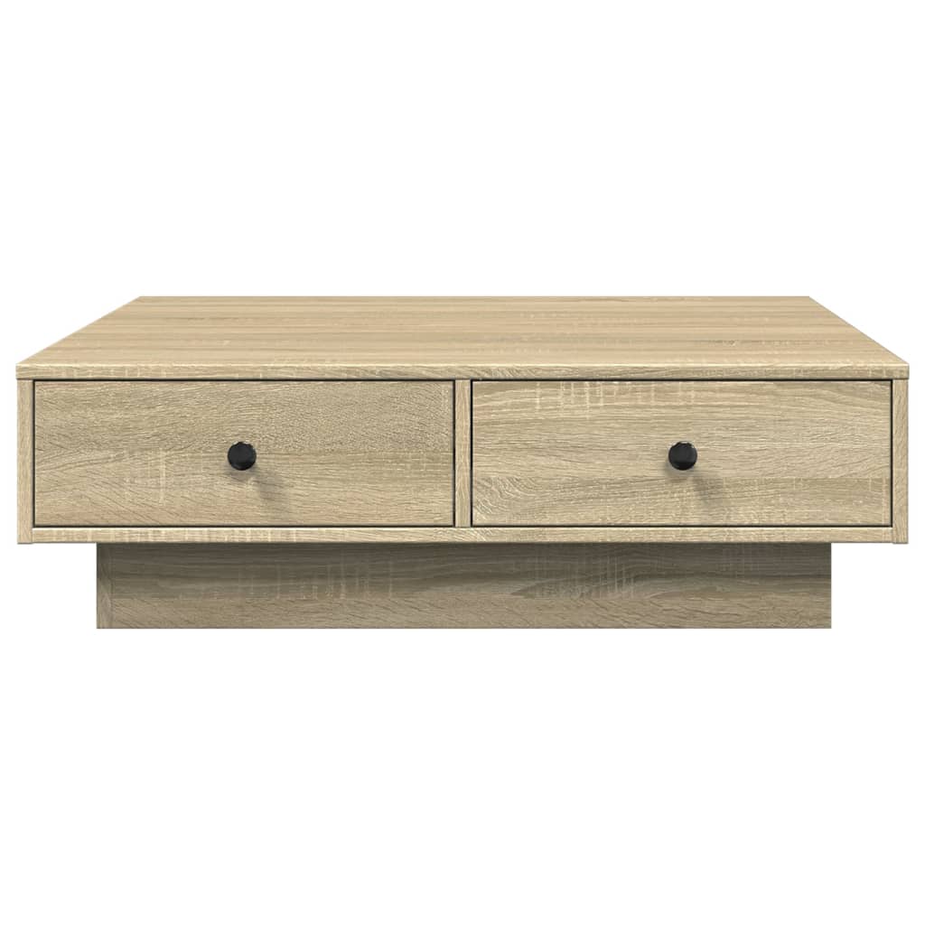 Salontafel 90x90x28 cm spaanplaat sonoma eikenkleurig is nu te koop bij PeponiXL, paradijselijk wonen!