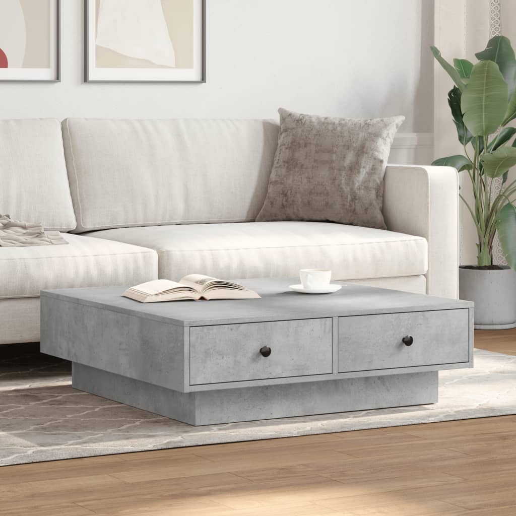 Salontafel 90x90x28 cm spaanplaat betongrijs is nu te koop bij PeponiXL, paradijselijk wonen!