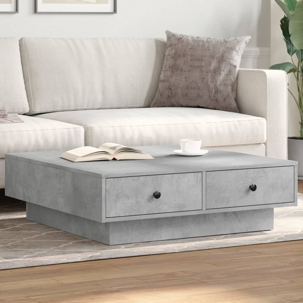 Salontafel 90x90x28 cm spaanplaat betongrijs is nu te koop bij PeponiXL, paradijselijk wonen!