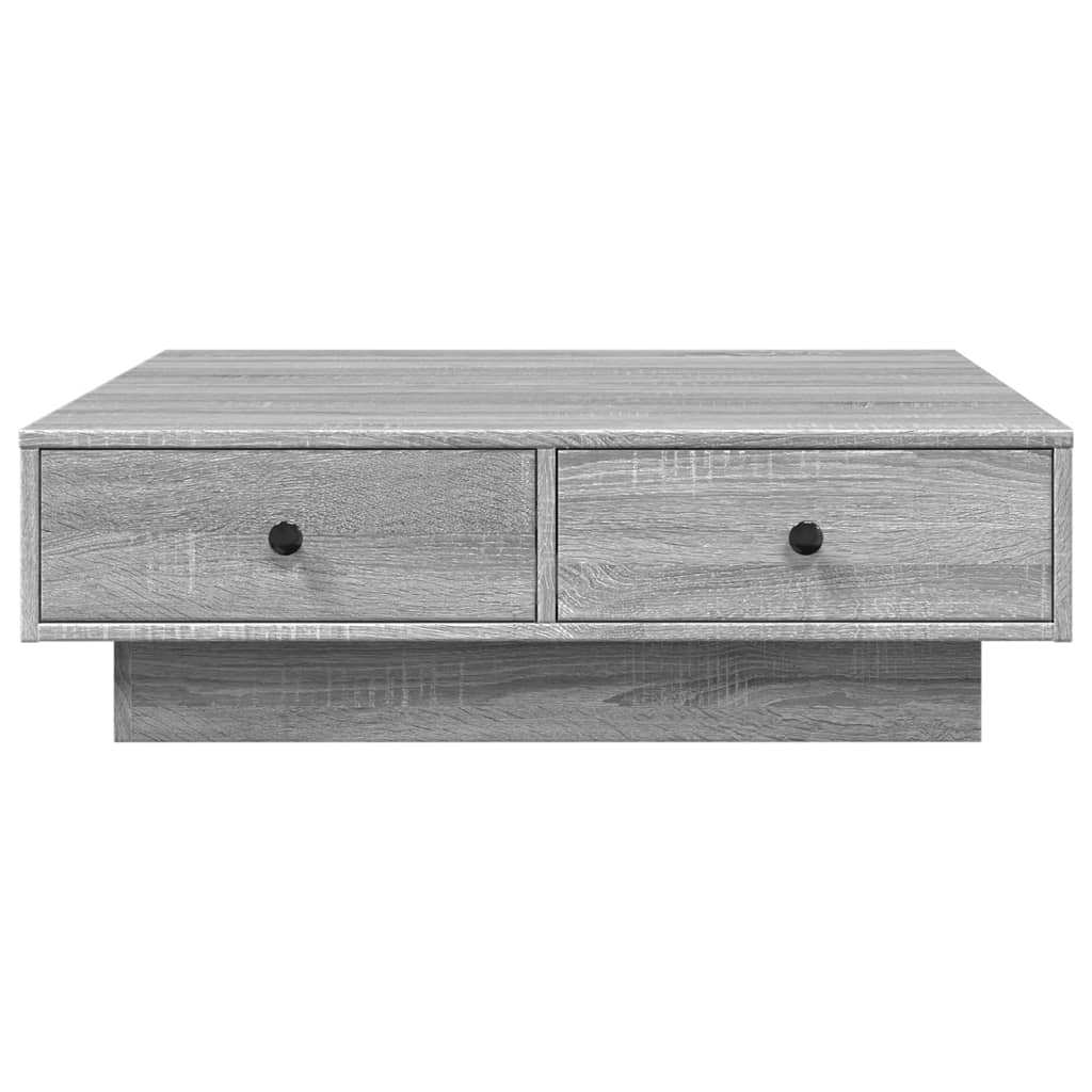 Salontafel 90x90x28 cm bewerkt hout grijs sonoma eikenkleurig is nu te koop bij PeponiXL, paradijselijk wonen!