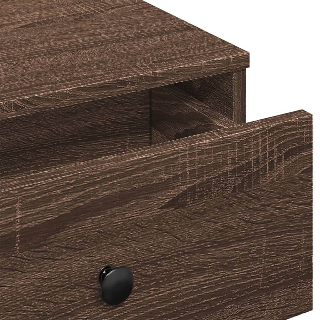 Salontafel 90x90x28 cm bewerkt hout bruin eikenkleur is nu te koop bij PeponiXL, paradijselijk wonen!
