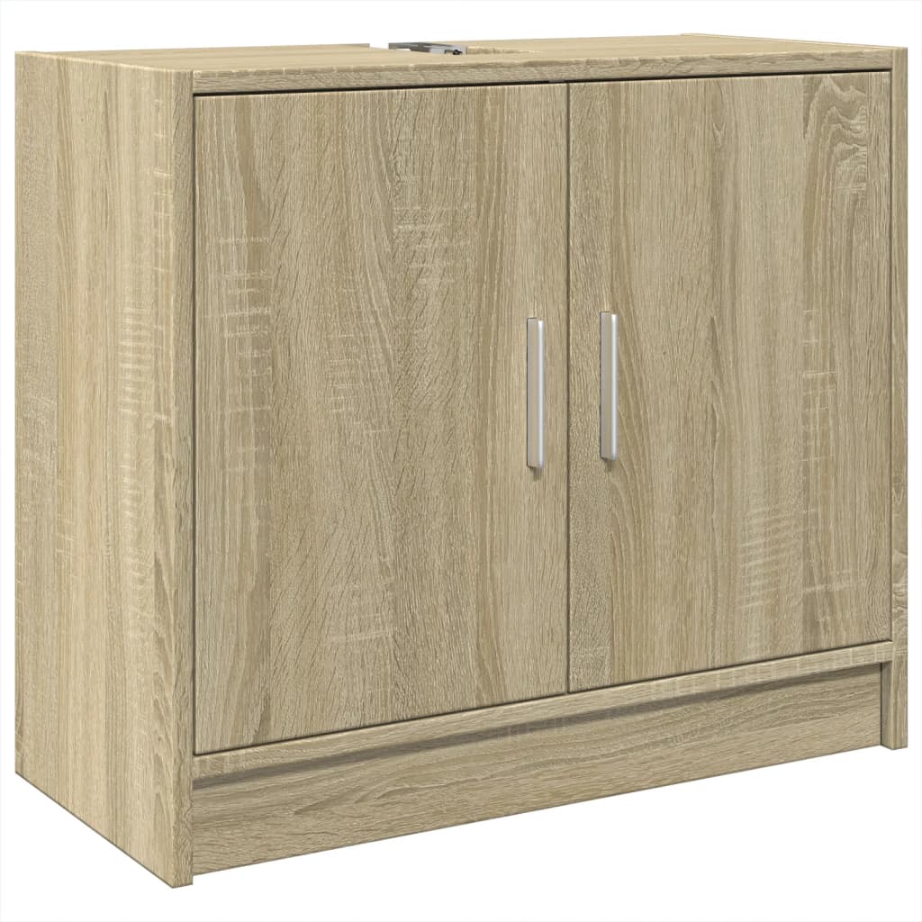 Wastafelkast 63x29x55 cm bewerkt hout sonoma eikenkleurig is nu te koop bij PeponiXL, paradijselijk wonen!