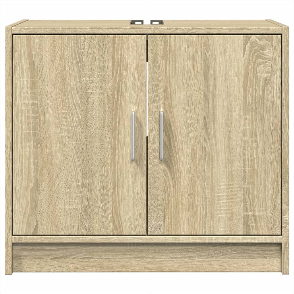Wastafelkast 63x29x55 cm bewerkt hout sonoma eikenkleurig is nu te koop bij PeponiXL, paradijselijk wonen!