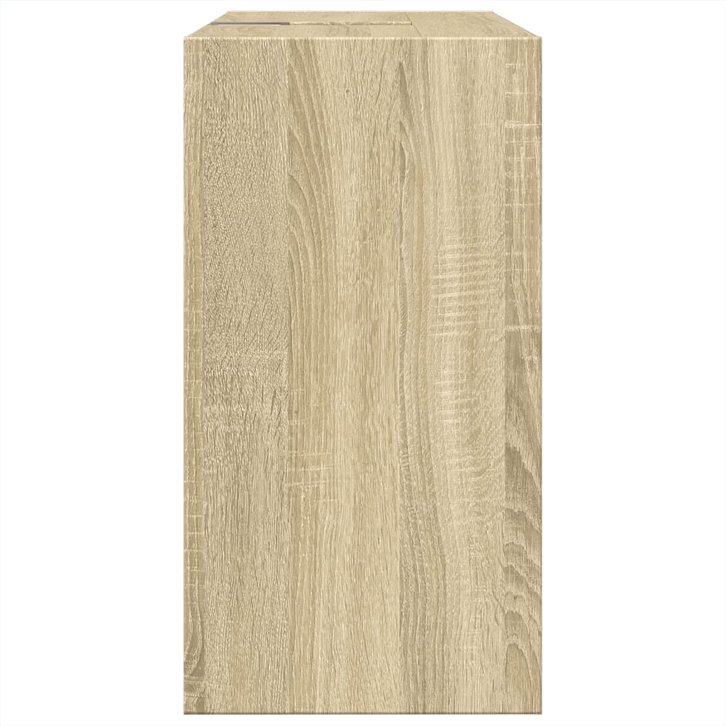 Wastafelkast 63x29x55 cm bewerkt hout sonoma eikenkleurig is nu te koop bij PeponiXL, paradijselijk wonen!