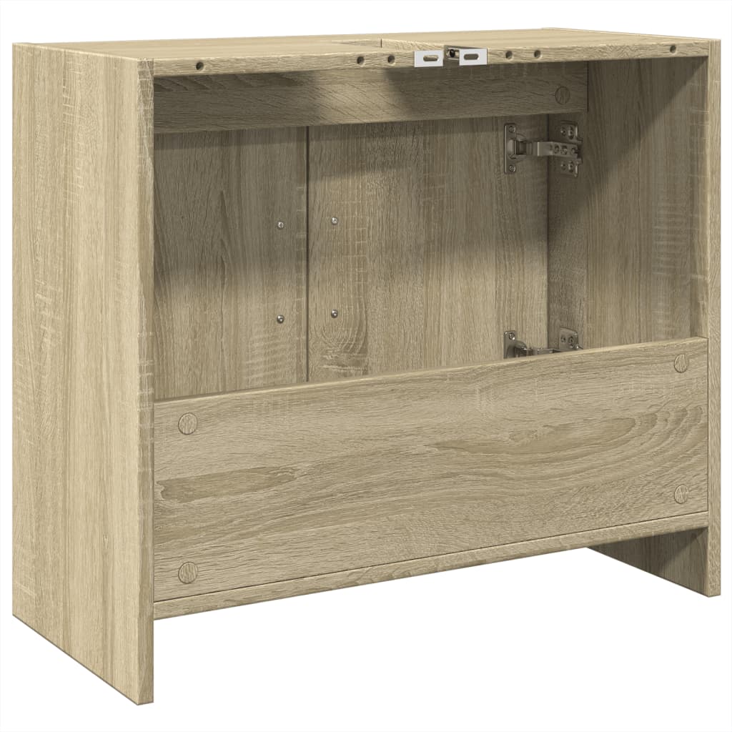 Wastafelkast 63x29x55 cm bewerkt hout sonoma eikenkleurig is nu te koop bij PeponiXL, paradijselijk wonen!
