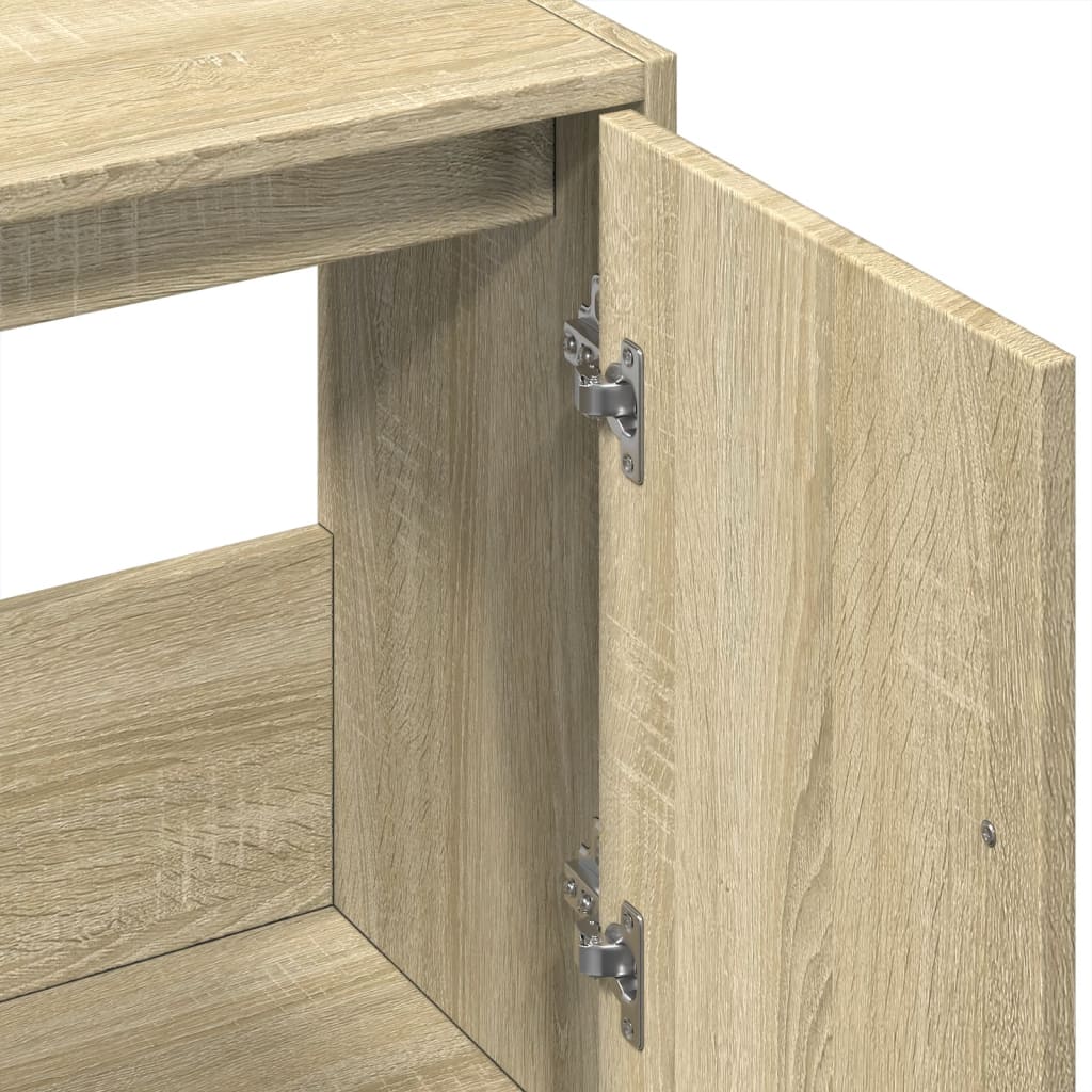 Wastafelkast 63x29x55 cm bewerkt hout sonoma eikenkleurig is nu te koop bij PeponiXL, paradijselijk wonen!