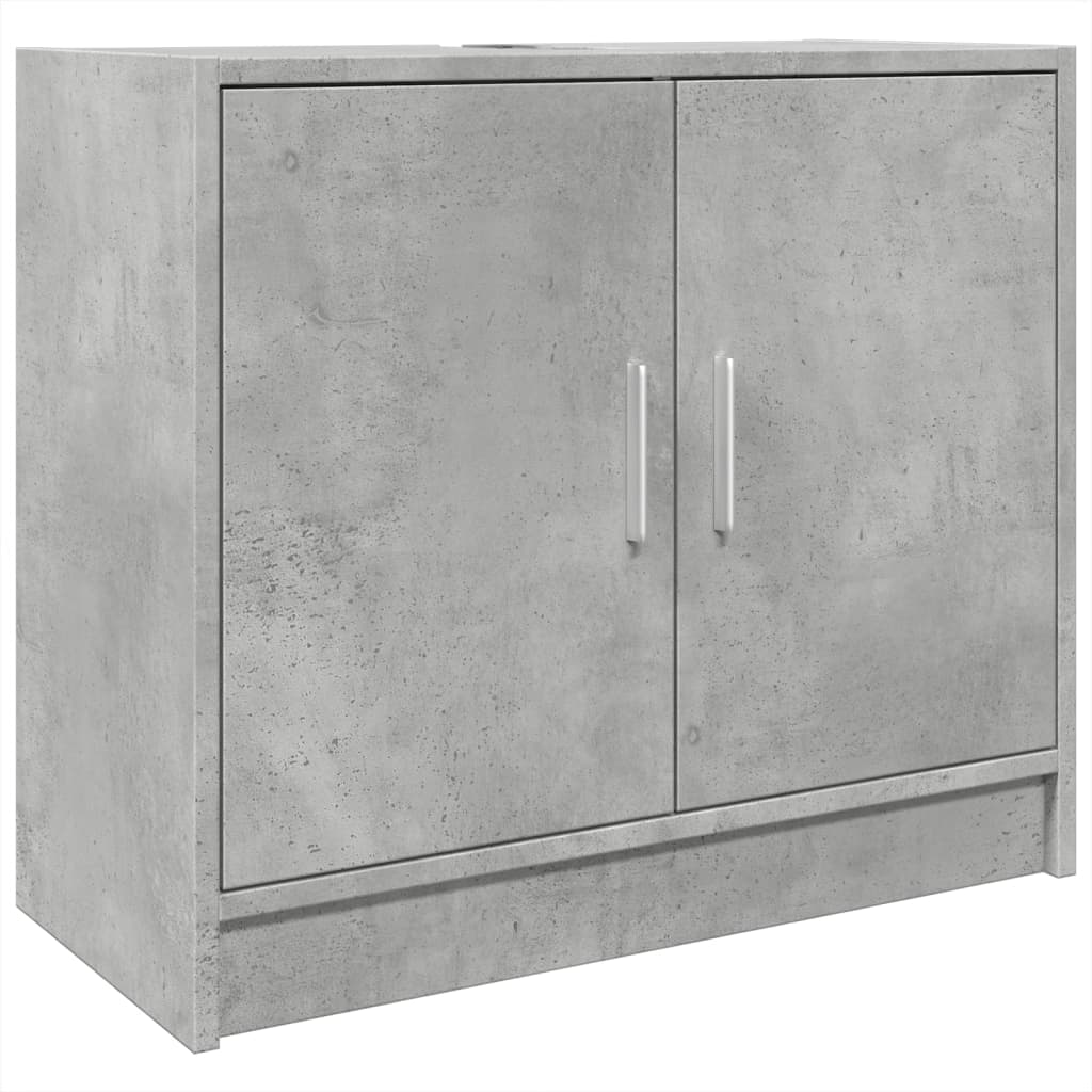 Wastafelkast 63x29x55 cm bewerkt hout betongrijs is nu te koop bij PeponiXL, paradijselijk wonen!