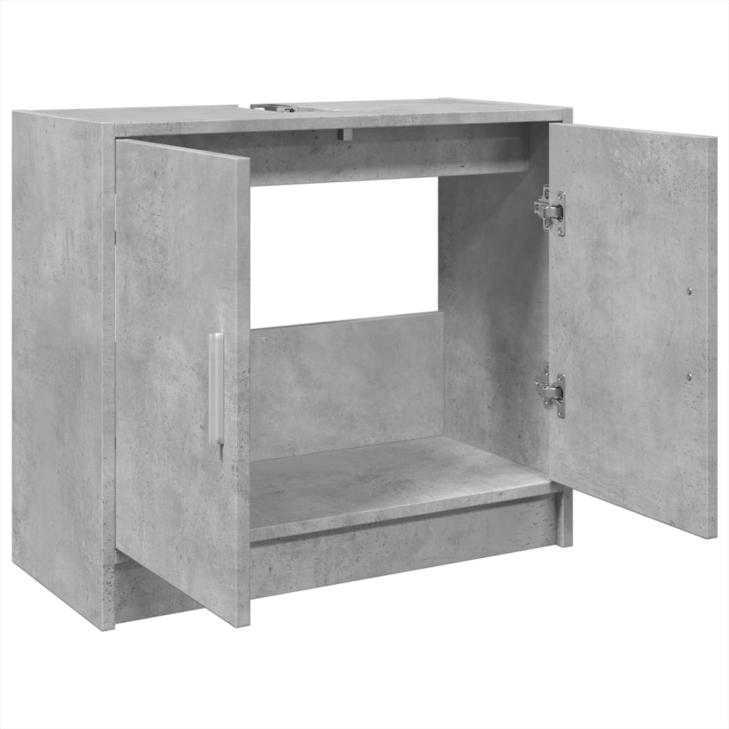Wastafelkast 63x29x55 cm bewerkt hout betongrijs is nu te koop bij PeponiXL, paradijselijk wonen!