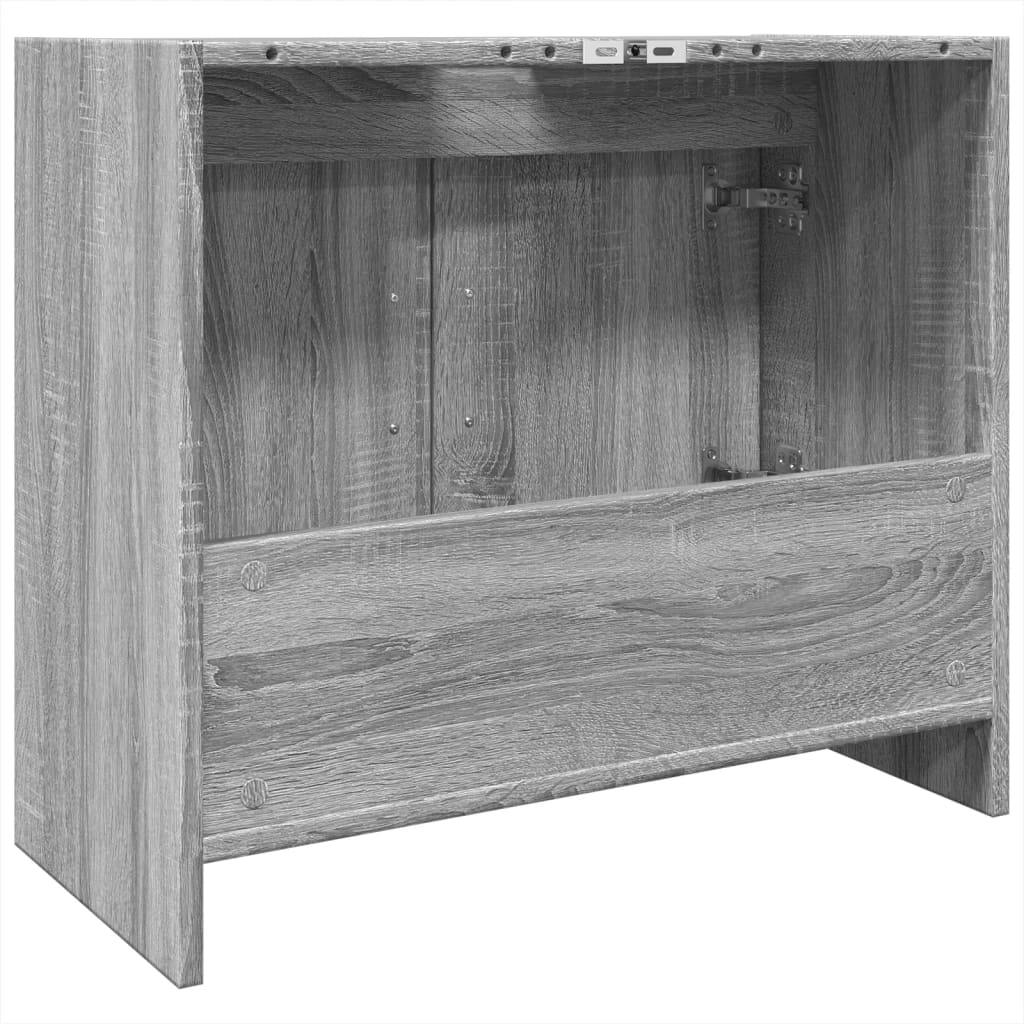 Wastafelkast 63x29x55 cm bewerkt hout grijs sonoma eikenkleurig is nu te koop bij PeponiXL, paradijselijk wonen!