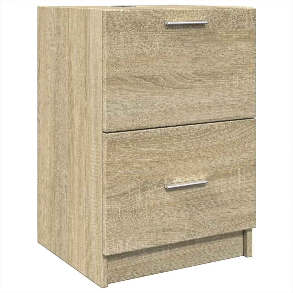 Wastafelkast 40x37x59 cm bewerkt hout sonoma eikenkleurig is nu te koop bij PeponiXL, paradijselijk wonen!