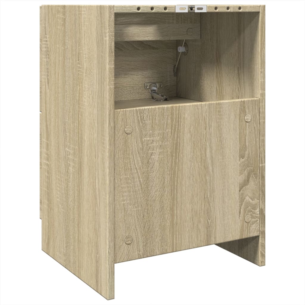 Wastafelkast 40x37x59 cm bewerkt hout sonoma eikenkleurig is nu te koop bij PeponiXL, paradijselijk wonen!