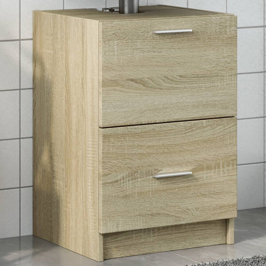 Wastafelkast 40x37x59 cm bewerkt hout sonoma eikenkleurig is nu te koop bij PeponiXL, paradijselijk wonen!