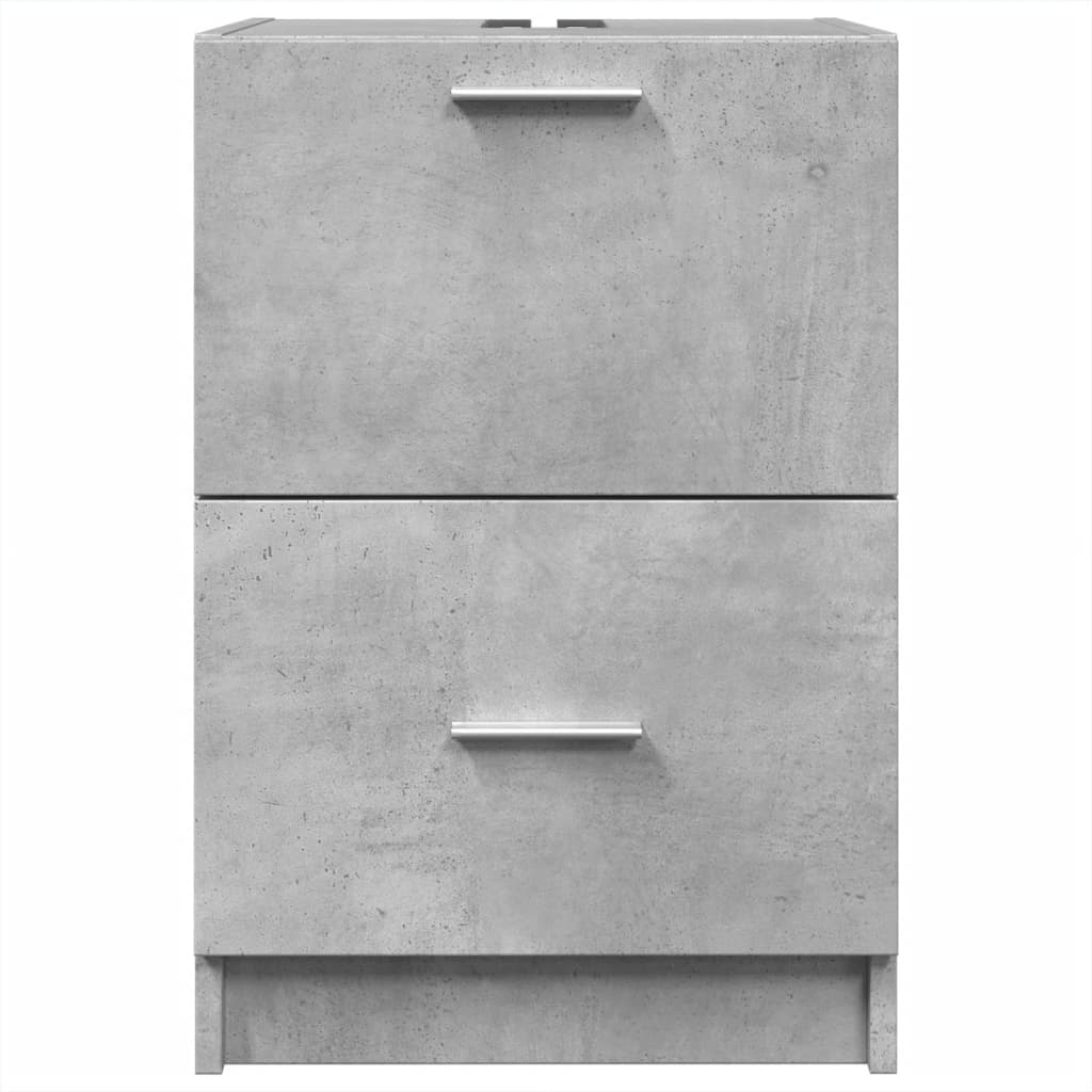 Wastafelkast 40x37x59 cm bewerkt hout betongrijs is nu te koop bij PeponiXL, paradijselijk wonen!
