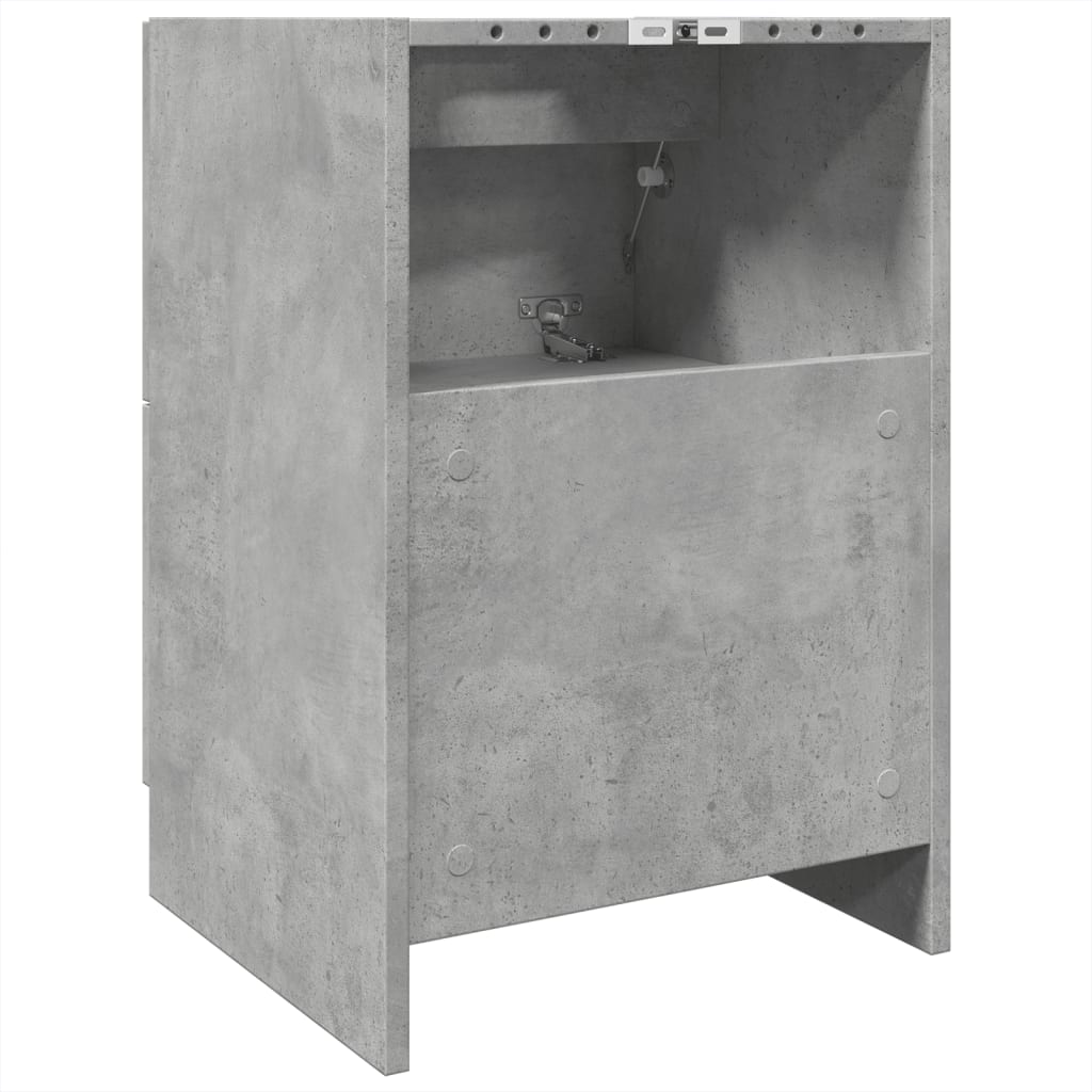Wastafelkast 40x37x59 cm bewerkt hout betongrijs is nu te koop bij PeponiXL, paradijselijk wonen!