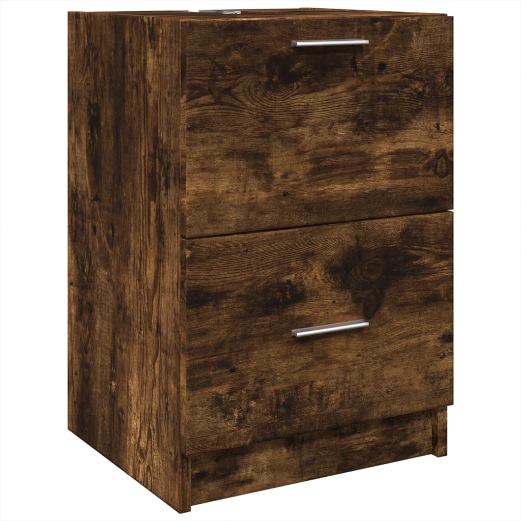 Wastafelkast 40x37x59 cm bewerkt hout gerookt eikenkleurig is nu te koop bij PeponiXL, paradijselijk wonen!