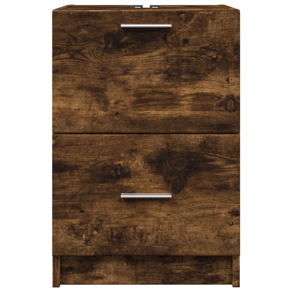 Wastafelkast 40x37x59 cm bewerkt hout gerookt eikenkleurig is nu te koop bij PeponiXL, paradijselijk wonen!