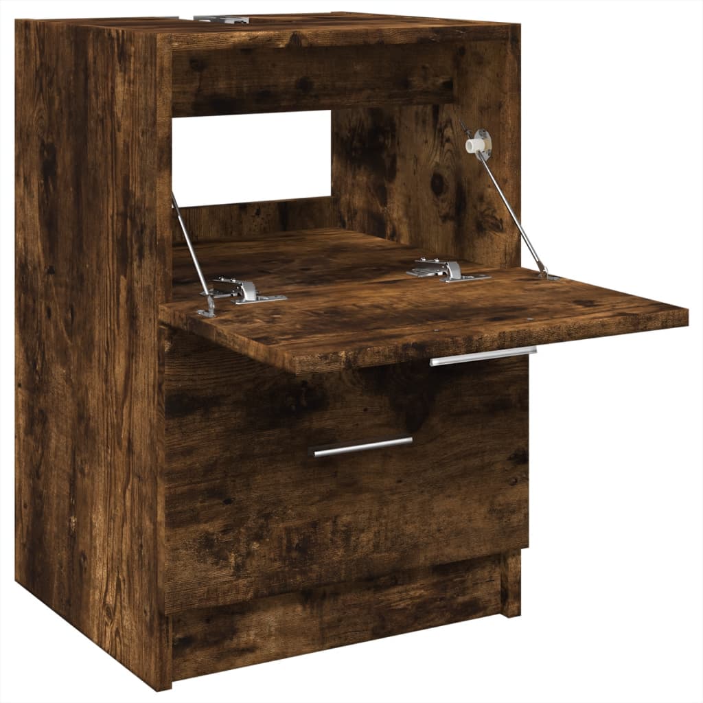 Wastafelkast 40x37x59 cm bewerkt hout gerookt eikenkleurig is nu te koop bij PeponiXL, paradijselijk wonen!