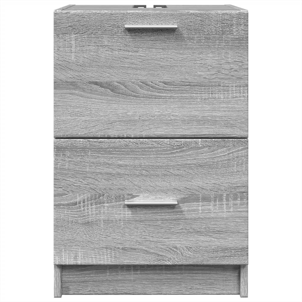 Wastafelkast 40x37x59 cm bewerkt hout grijs sonoma eikenkleurig is nu te koop bij PeponiXL, paradijselijk wonen!
