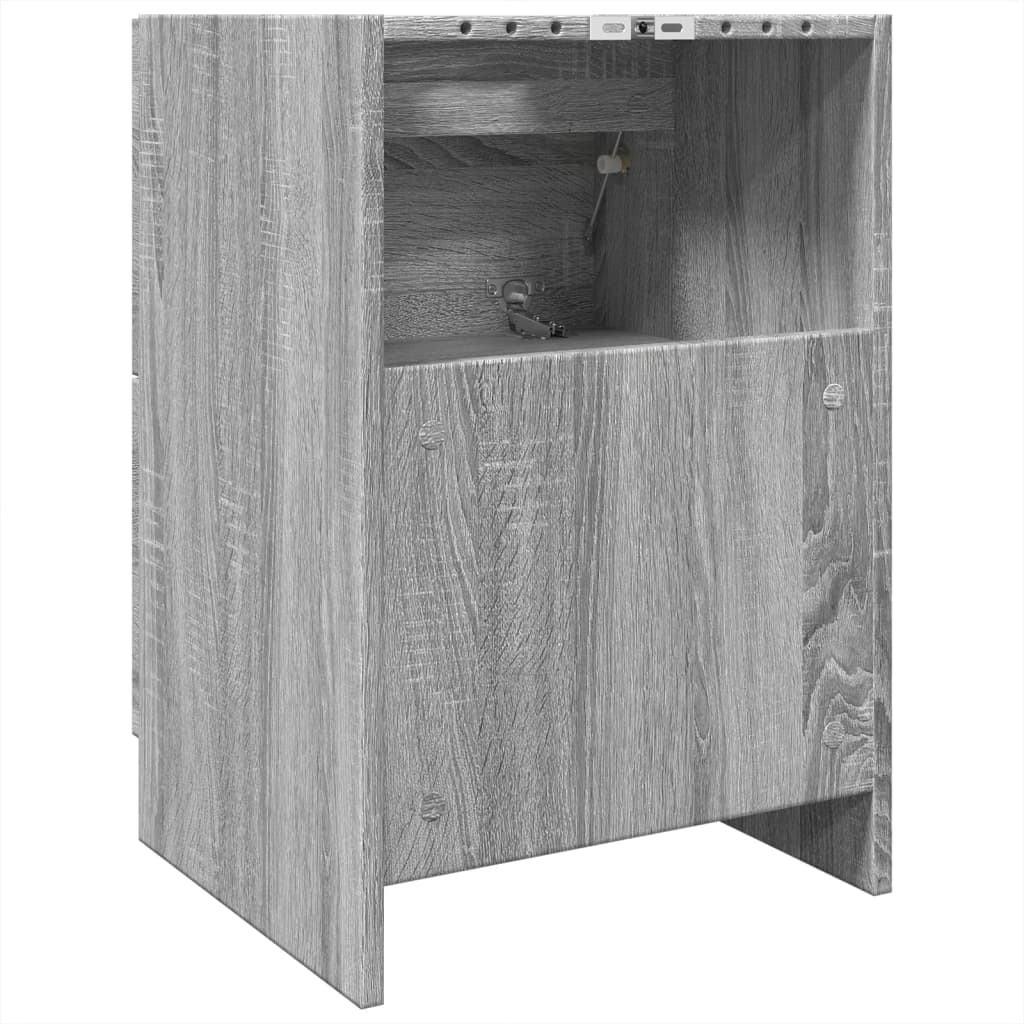 Wastafelkast 40x37x59 cm bewerkt hout grijs sonoma eikenkleurig is nu te koop bij PeponiXL, paradijselijk wonen!