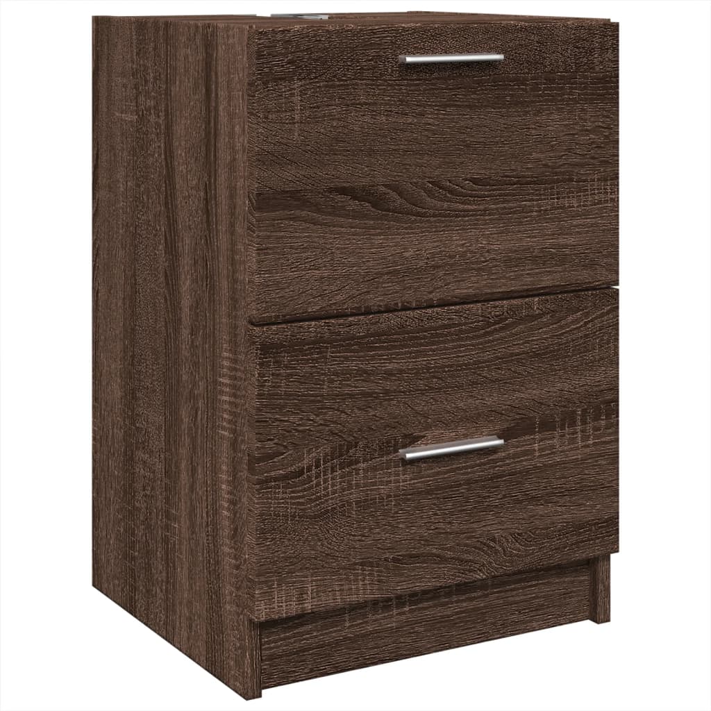 Wastafelkast 40x37x59 cm bewerkt hout bruin eikenkleurig is nu te koop bij PeponiXL, paradijselijk wonen!