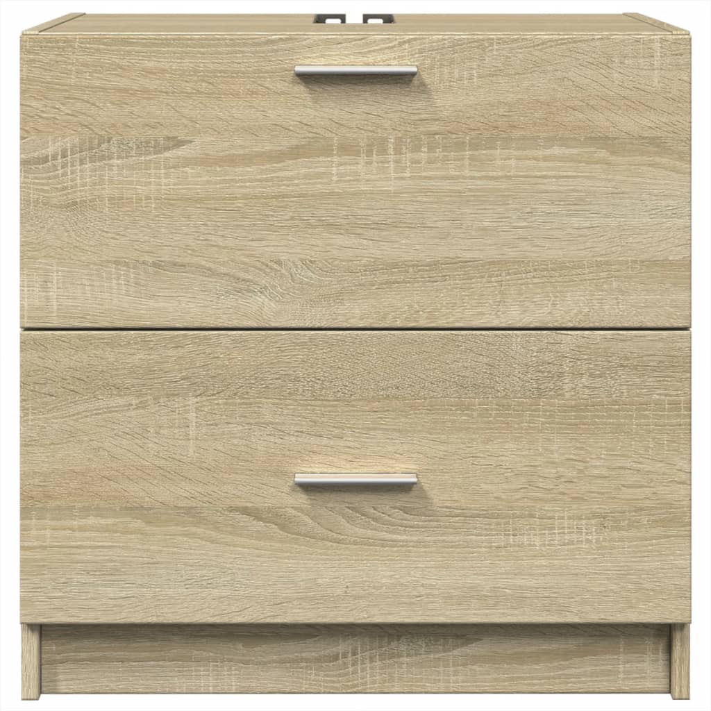 Wastafelkast 59x37x59 cm bewerkt hout sonoma eikenkleurig is nu te koop bij PeponiXL, paradijselijk wonen!