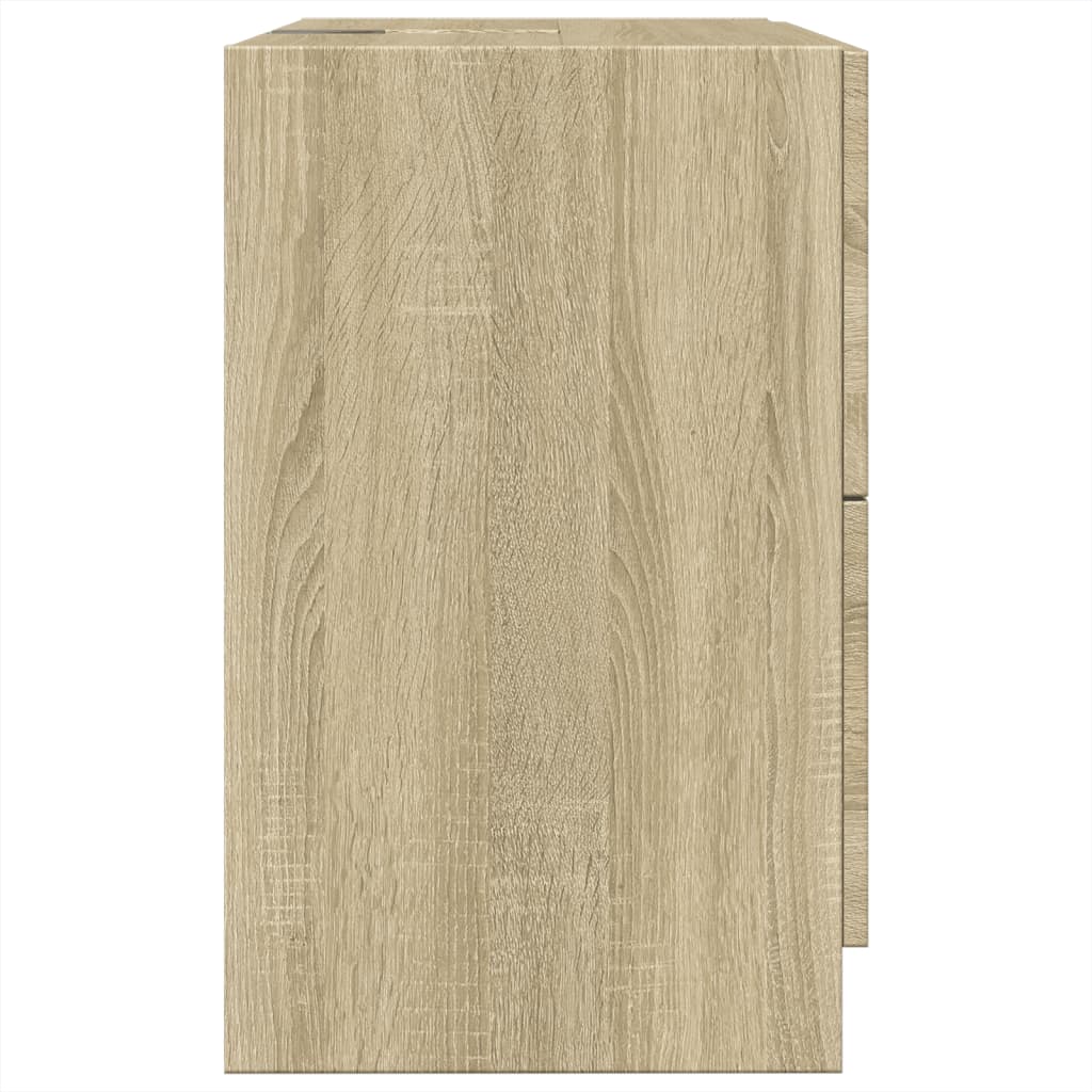 Wastafelkast 59x37x59 cm bewerkt hout sonoma eikenkleurig is nu te koop bij PeponiXL, paradijselijk wonen!