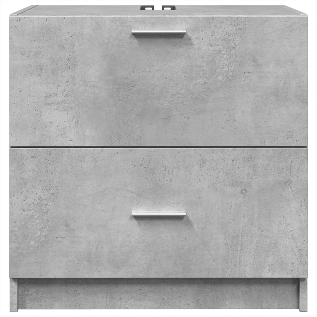 Wastafelkast 59x37x59 cm bewerkt hout betongrijs is nu te koop bij PeponiXL, paradijselijk wonen!