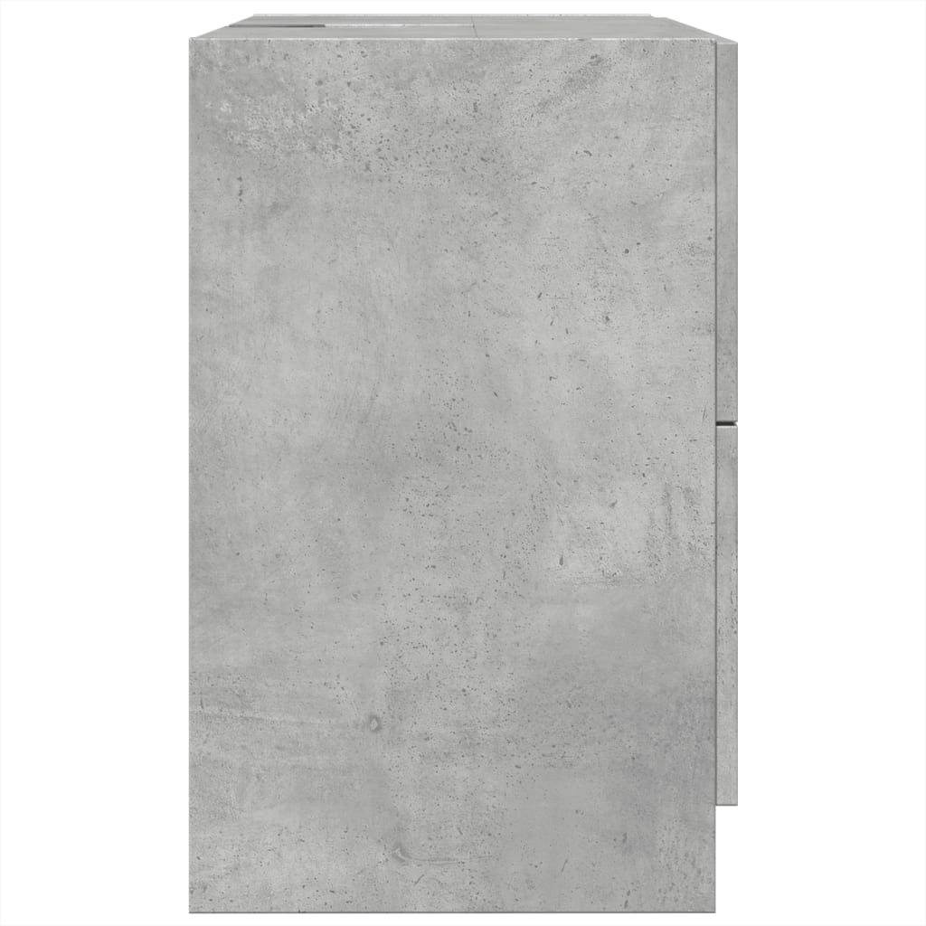 Wastafelkast 59x37x59 cm bewerkt hout betongrijs is nu te koop bij PeponiXL, paradijselijk wonen!