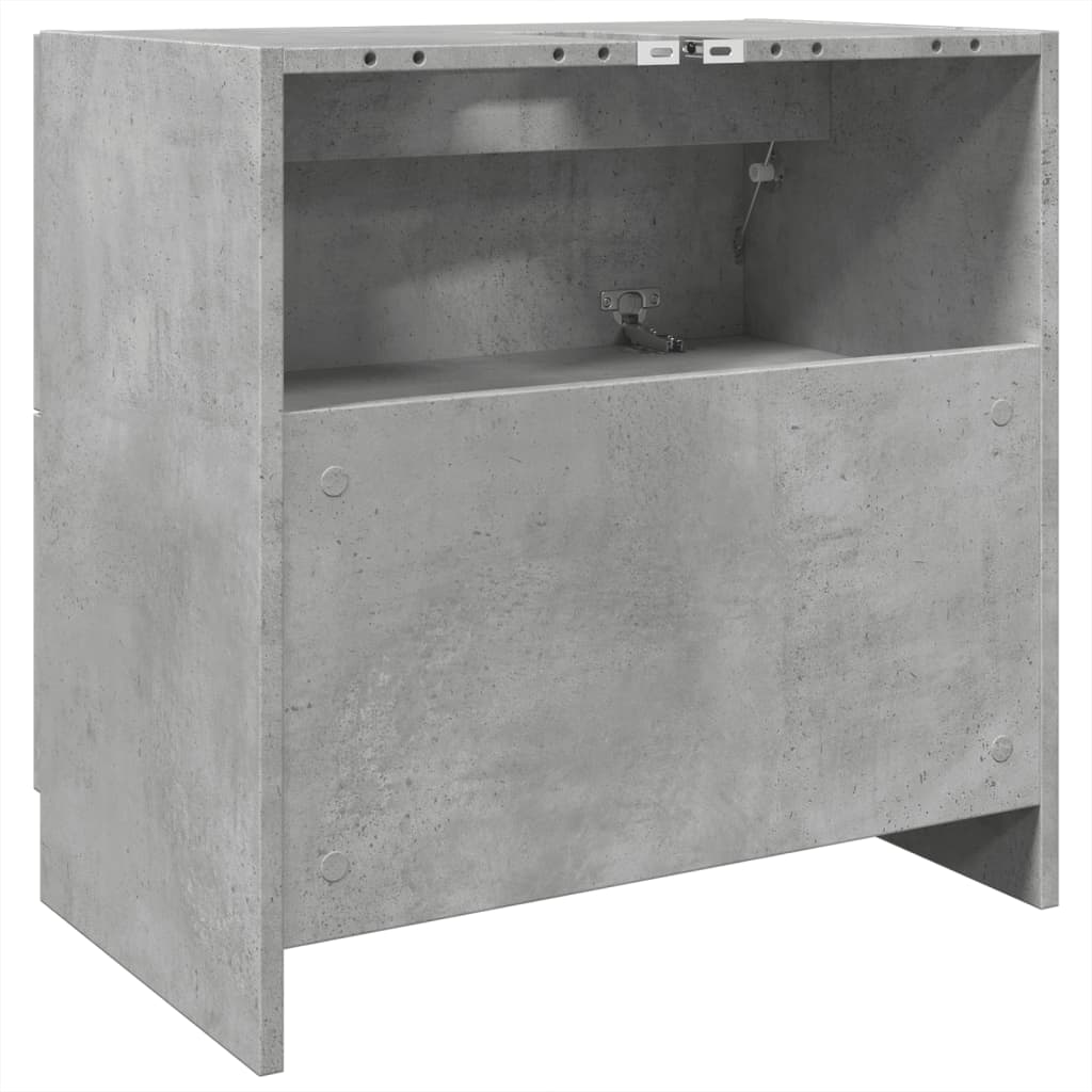 Wastafelkast 59x37x59 cm bewerkt hout betongrijs is nu te koop bij PeponiXL, paradijselijk wonen!