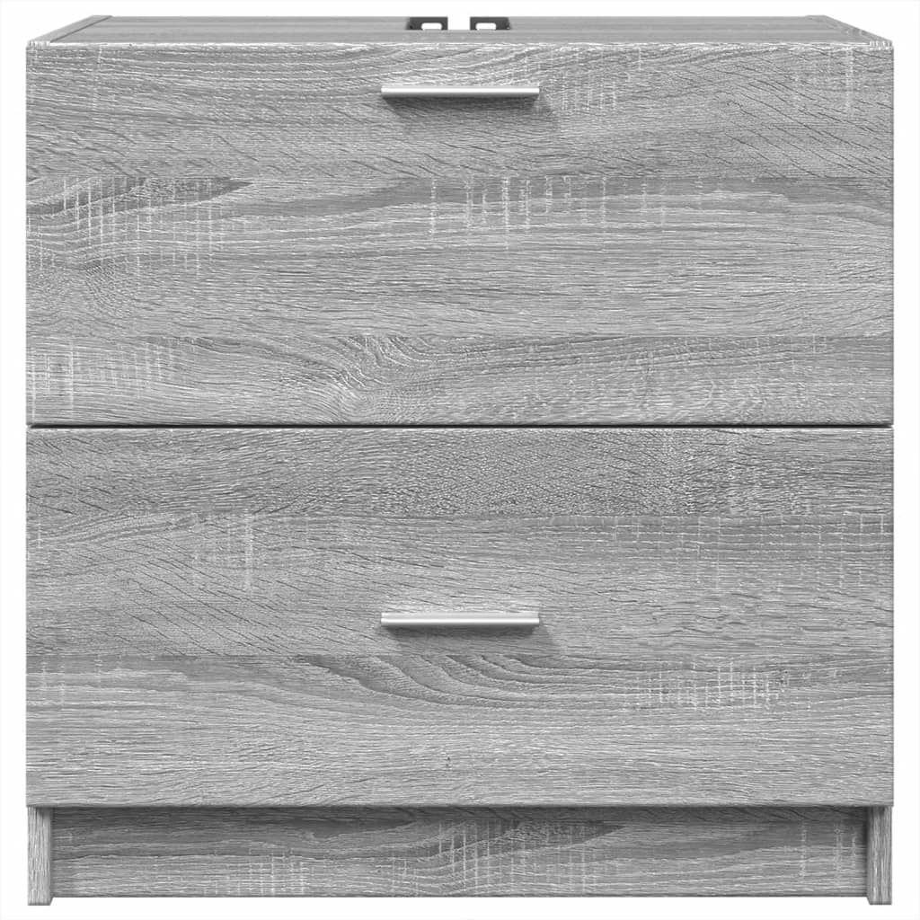 Wastafelkast 59x37x59 cm bewerkt hout grijs sonoma eikenkleurig is nu te koop bij PeponiXL, paradijselijk wonen!