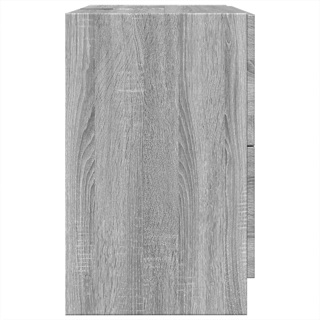 Wastafelkast 59x37x59 cm bewerkt hout grijs sonoma eikenkleurig is nu te koop bij PeponiXL, paradijselijk wonen!