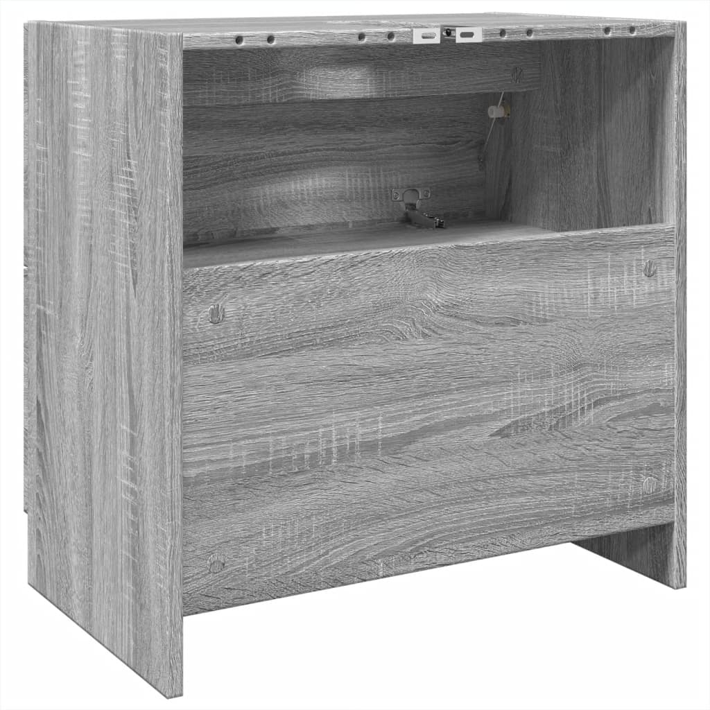Wastafelkast 59x37x59 cm bewerkt hout grijs sonoma eikenkleurig is nu te koop bij PeponiXL, paradijselijk wonen!