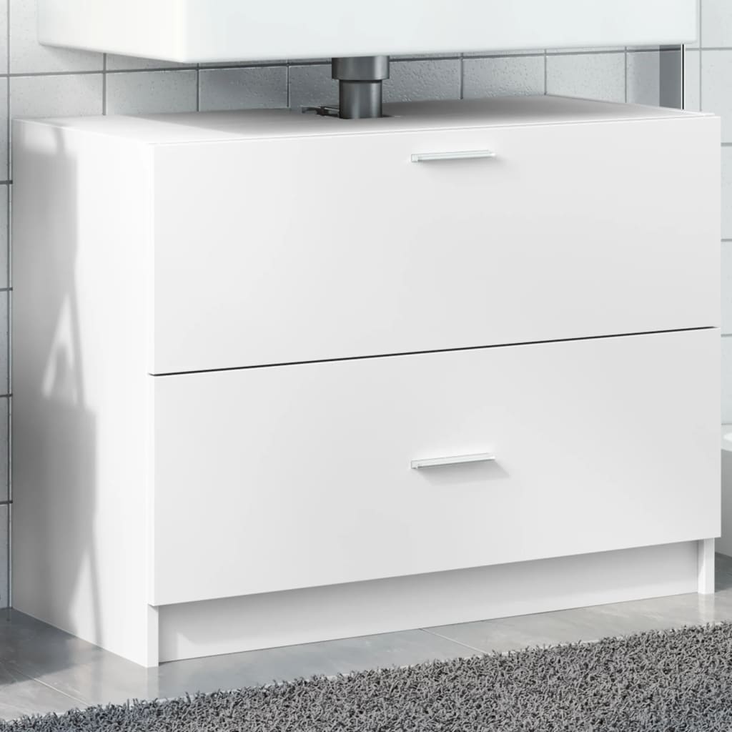 Wastafelkast 78x37x59 cm bewerkt hout wit is nu te koop bij PeponiXL, paradijselijk wonen!