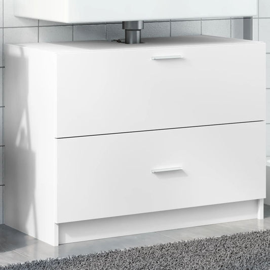 Wastafelkast 78x37x59 cm bewerkt hout wit is nu te koop bij PeponiXL, paradijselijk wonen!