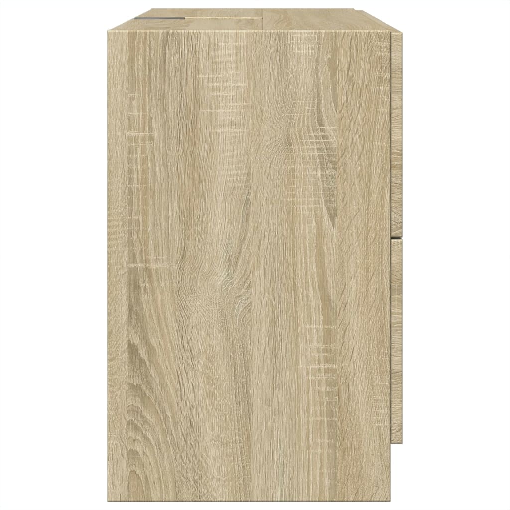 Wastafelkast 78x37x59 cm bewerkt hout sonoma eikenkleurig is nu te koop bij PeponiXL, paradijselijk wonen!