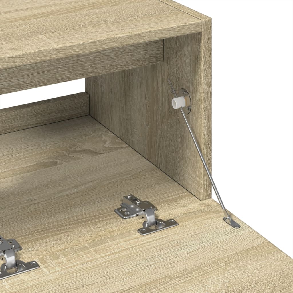 Wastafelkast 78x37x59 cm bewerkt hout sonoma eikenkleurig is nu te koop bij PeponiXL, paradijselijk wonen!