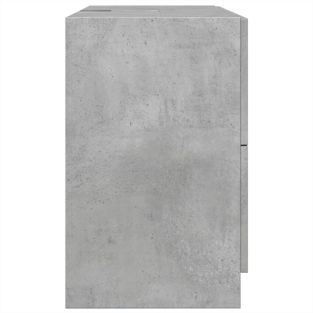 Wastafelkast 78x37x59 cm bewerkt hout betongrijs is nu te koop bij PeponiXL, paradijselijk wonen!