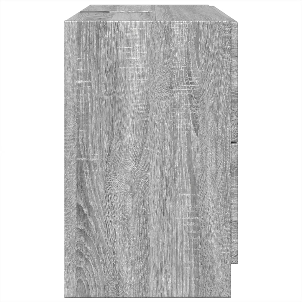 Wastafelkast 78x37x59 cm bewerkt hout grijs sonoma eikenkleurig is nu te koop bij PeponiXL, paradijselijk wonen!