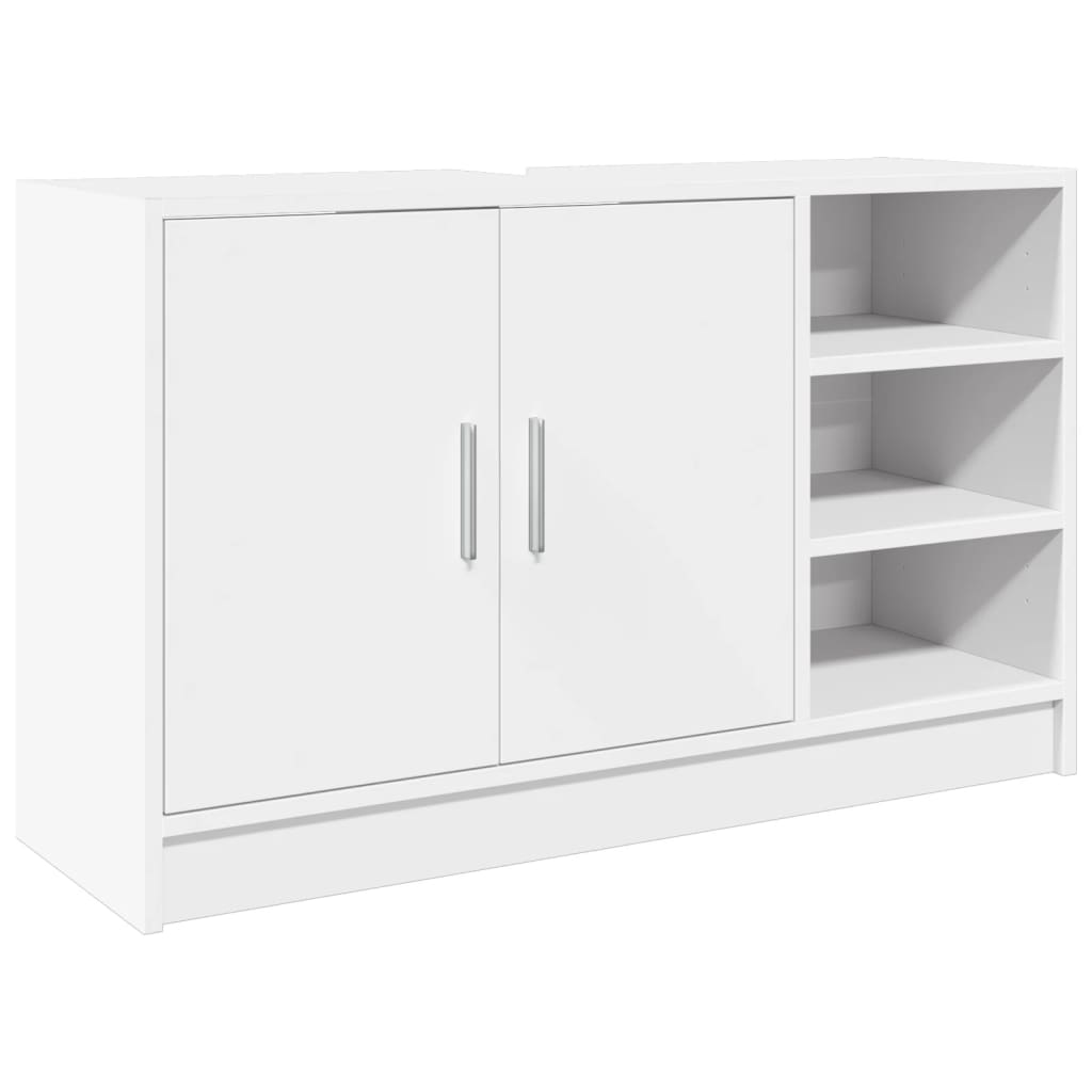 Wastafelkast 90x29x55 cm bewerkt hout wit is nu te koop bij PeponiXL, paradijselijk wonen!