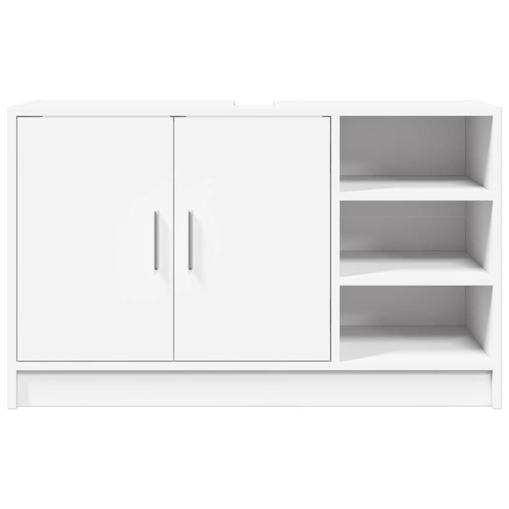 Wastafelkast 90x29x55 cm bewerkt hout wit is nu te koop bij PeponiXL, paradijselijk wonen!