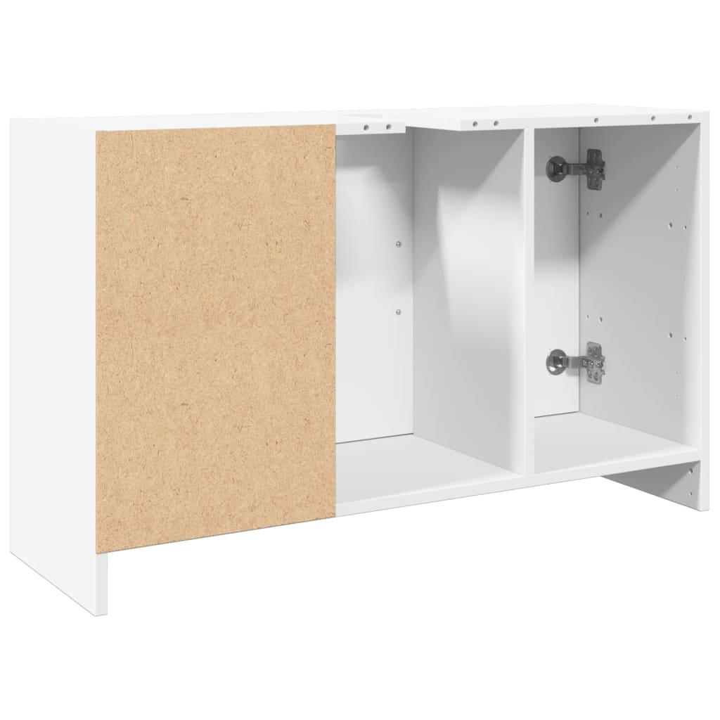 Wastafelkast 90x29x55 cm bewerkt hout wit is nu te koop bij PeponiXL, paradijselijk wonen!