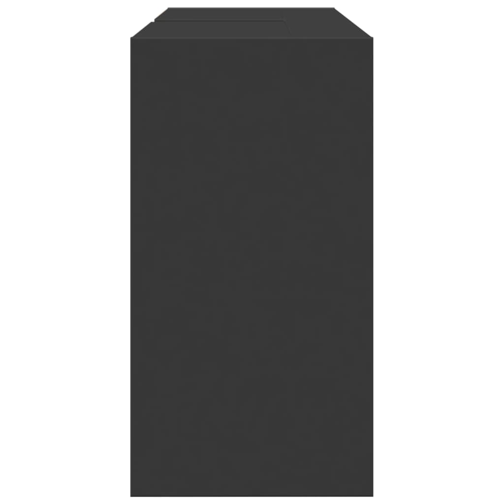 Wastafelkast 90x29x55 cm bewerkt hout zwart is nu te koop bij PeponiXL, paradijselijk wonen!