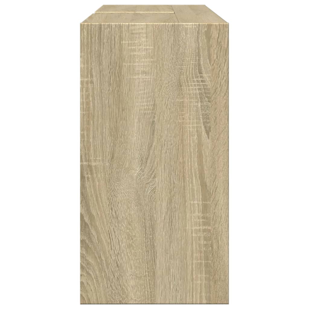 Wastafelkast 90x29x55 cm bewerkt hout sonoma eikenkleurig is nu te koop bij PeponiXL, paradijselijk wonen!