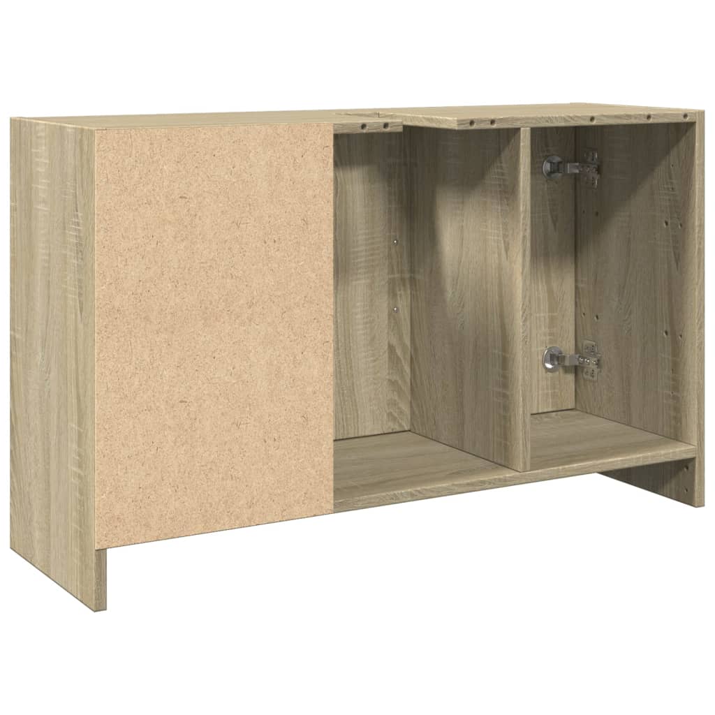 Wastafelkast 90x29x55 cm bewerkt hout sonoma eikenkleurig is nu te koop bij PeponiXL, paradijselijk wonen!