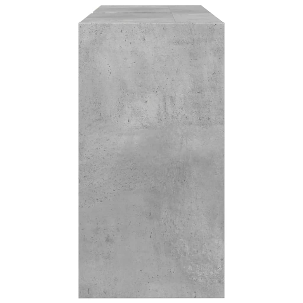 Wastafelkast 90x29x55 cm bewerkt hout betongrijs is nu te koop bij PeponiXL, paradijselijk wonen!