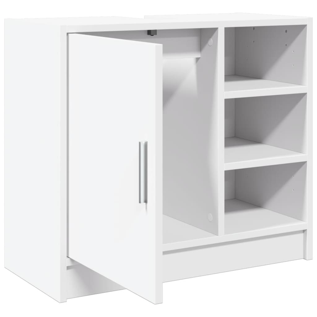Wastafelkast 63x29x55 cm bewerkt hout wit is nu te koop bij PeponiXL, paradijselijk wonen!