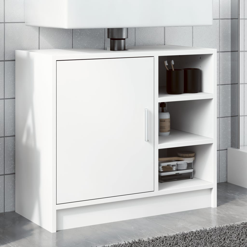Wastafelkast 63x29x55 cm bewerkt hout wit is nu te koop bij PeponiXL, paradijselijk wonen!